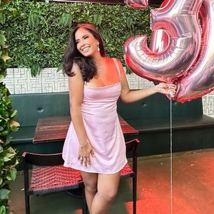 Elegant Pink Mini Dress